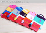 Free shipping polo autumn and winter spell color cotton socks lady socks 5 pairs cotton socks women in tube socks