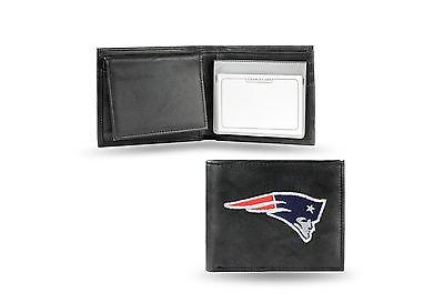 New England Patriots WALLET Billfold NFL Football LEATHER Mens Embroidered NEW