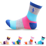 Free shipping polo autumn and winter spell color cotton socks lady socks 5 pairs cotton socks women in tube socks