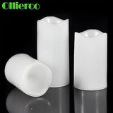 Ollieroo 3 pcs Flameless LED Candles Light with Remote Color Changing Wedding