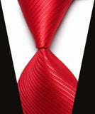 New Fashion Classic Striped Tie JACQUARD WOVEN Men\'s Silk Suits Ties Necktie