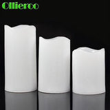 Ollieroo 3 pcs Flameless LED Candles Light with Remote Color Changing Wedding