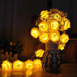 Fashion Holiday Lighting 20 x LED Novelty Rose Flower Fairy String Lights Wedding Garden Party Christmas Decoration