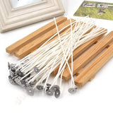 50 pieces 20cm candle wick cotton core candle making supplies with candle wick sustainer