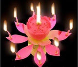 Beautiful Musical Candle  Intelligent Birthday Party Flower Candle Blossom Lotus Sparkle