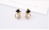 1 Pair Fashion Elegant Women Lady Crystal Rhinestone Ear Stud Earrings Jewelry