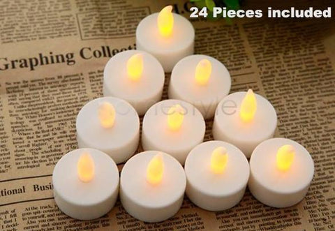 Domestic Delivery ! 24 Pieces Submersible Led Tea Lights Candle Waterproof Wedding Decoration Party Tealight 30