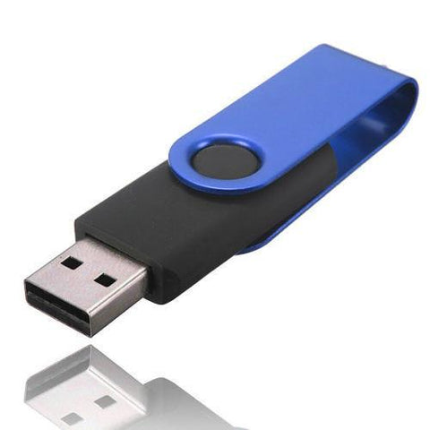 Blue 32GB USB2.0 Foldable Flash Memory Stick Pen Drive Storage Thumb U Disk Gift