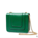 New 2015 Fashion Women Messenger Bag Mini Solid Green Handbag And Gold Chain Flap Hand Crossbody Bag For Lady Sac Femme Bolsa